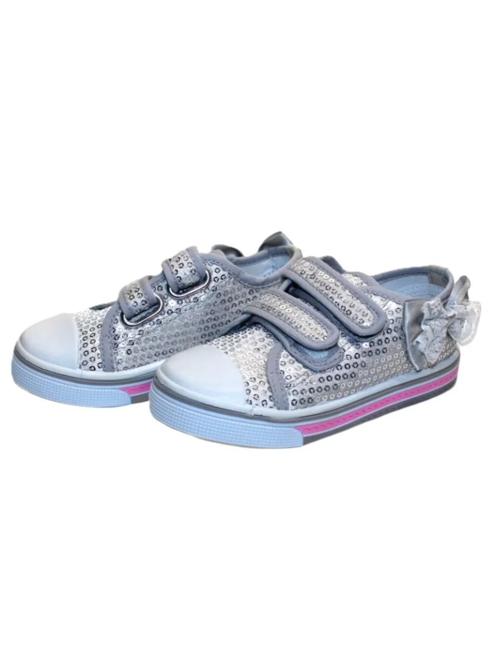 Canvas Sneakers Shoes for Toddler Girls Strap Soft Comfortable Easy Walk Size 8